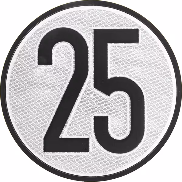 Panneau limitation vitesse 25 · réf. BL25ES