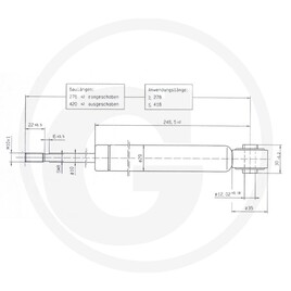 Stabilus Vérin à gaz · réf. 6549704902