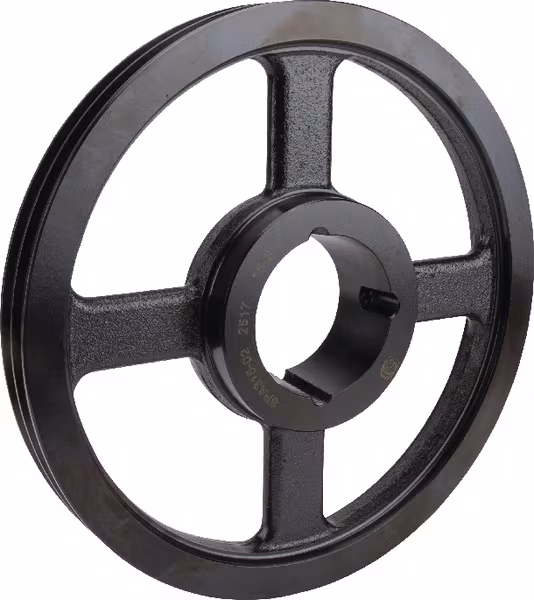 Poulie pour courroie trapézoïdale 2 rainures A ou SPA diamètre 320.50 mm pour douille taperlock 2517 Kramp · réf. 315A2TL