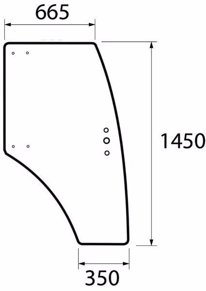 Vitre de porte droite · réf. 53369093N