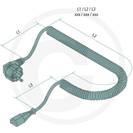 TREX.PARTS Câble secteur · réf. 2940060316
