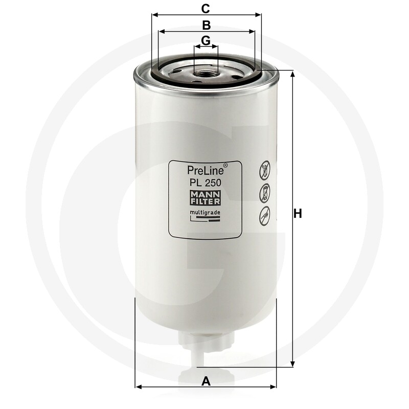 MANN FILTER Filtre à carburant · réf. 565PL250