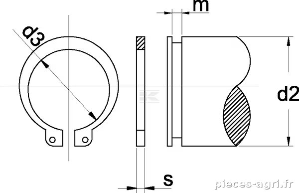 Circlip externe 30 x 2 mm · réf. 471302P010