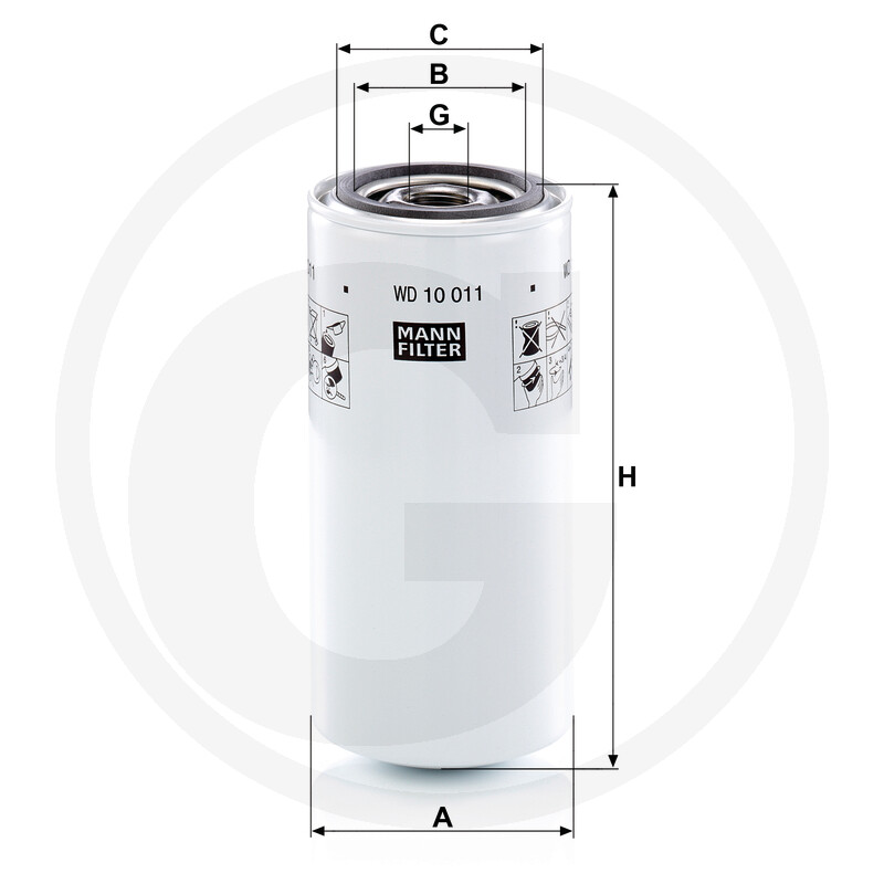 MANN FILTER Filtre hydraulique vue 3