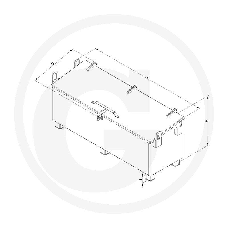 Eichinger Industrie Caisse à outils, acier, 300 kg, 300 litr · réf. 12281156