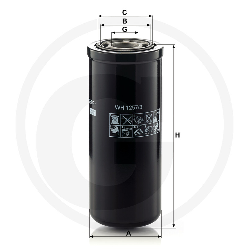 MANN FILTER Filtre hydraulique · réf. 565WH1257.3