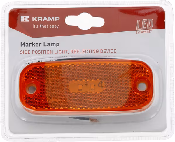 Feu de gabarit LED, rectangulaire, 12/24V, ambre, 111x45x15mm · réf. LA35061KR
