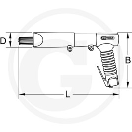 KS Tools Dérouilleur à aiguilles pneumatique 3/8" · réf. 7885153070