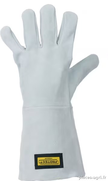 Gants de travail en cuir gris taille 8/M Protect par Kramp · réf. KG0800208