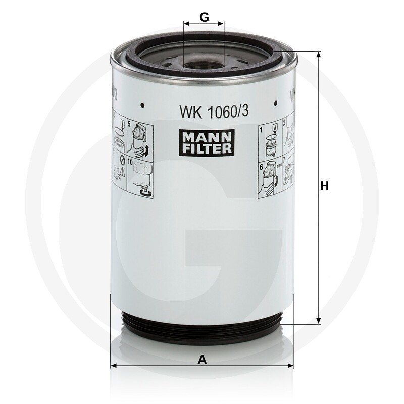MANN FILTER Filtre à carburant · réf. 565WK1060.3X