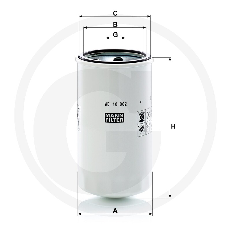 MANN FILTER Filtre à huile hydraulique · réf. 565WD10002
