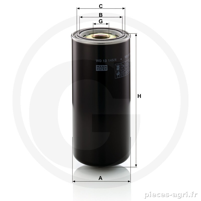 MANN FILTER Filtre à huile moteur vue 3