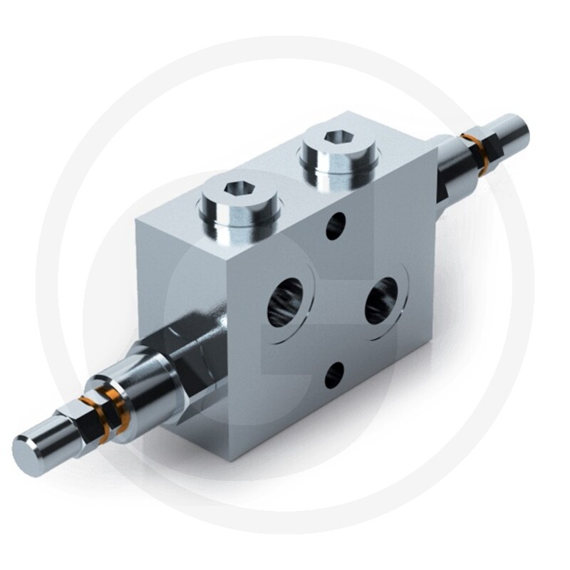 Oleodinamica Marchesini Vanne de décharge double VMPDI 3/8" BSP vue 2
