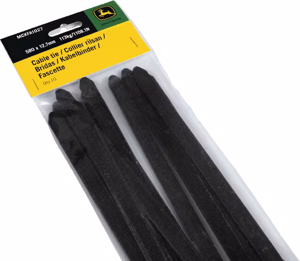 Collier rilsan 12.7x580mm, noir, Nylon, max. Ø 160mm, pack 10, JDM · réf. MCXFA1027