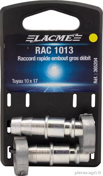 Embout GD - ISO 6150 B 7,2 - Cannelé Tuyau Ø int. 10 mm + collier · réf. 365204LAC