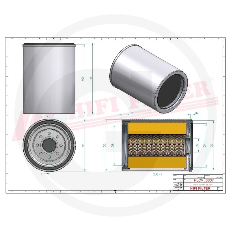 HIFI Filtre à carburant vue 2