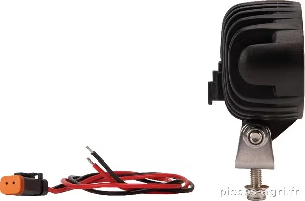 Phare de travail LED ovale 24W 1920lm  10-30V, blanc 130x53x78mm prise Deutsch 8 LED Kramp vue 5