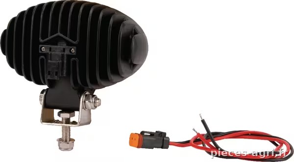 Phare de travail LED ovale 24W 1920lm  10-30V, blanc 130x53x78mm prise Deutsch 8 LED Kramp vue 6