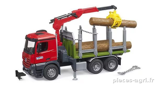 Camion à bois MB Arocs avec grue de chargement, grappin, 3 coffres · réf. U03669