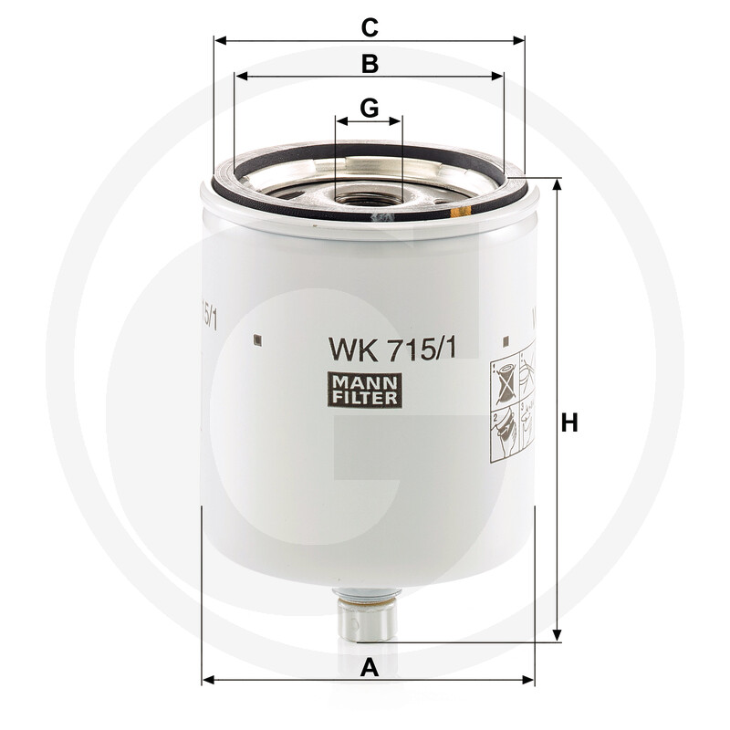 MANN FILTER Filtre à carburant · réf. 565WK715.1X