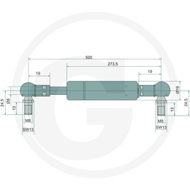 Stabilus Vérin à gaz · réf. 6549711686
