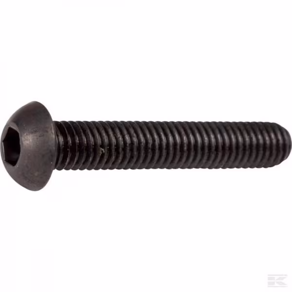 Vis tête bombée collet carré plate 6p creux 6x16 10.9 noir · réf. ISO7380ULF616B