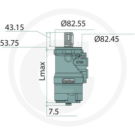 WHITE Moteur hydraulique OMP-X 200 cm³ Ø : 25 mm / A2 vue 4