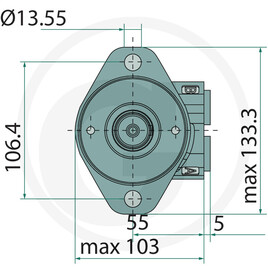 WHITE Moteur hydraulique OMP-X 200 cm³ Ø : 25 mm / A2 vue 5