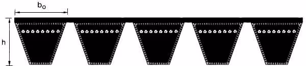 Courroie KBX 5-3VX-600 Optibelt vue 3