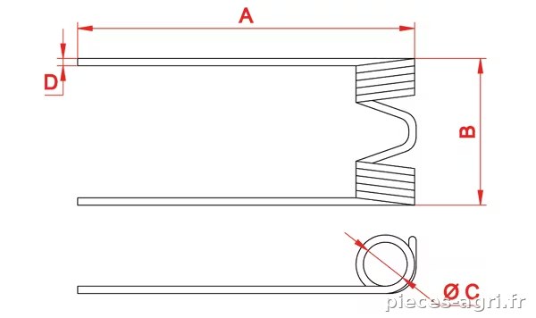 Jeu de ressorts pour scarificateur (13x) · réf. HI040039
