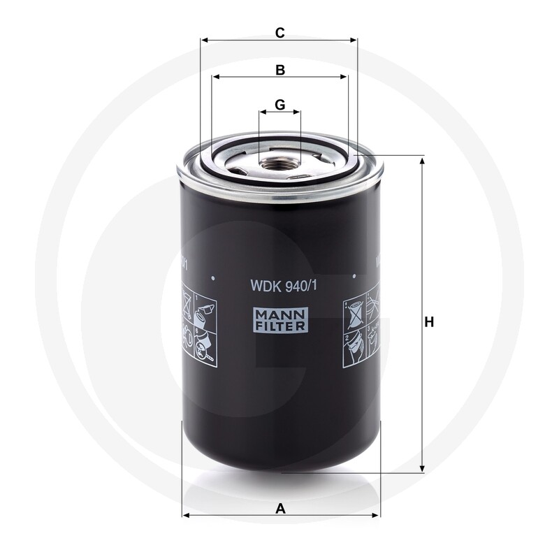 MANN FILTER Filtre à carburant · réf. 565WDK940.1