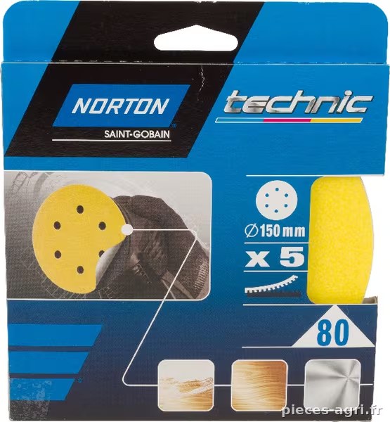 Papier abrasif 150 mm G80 (5x) · réf. 66261139297