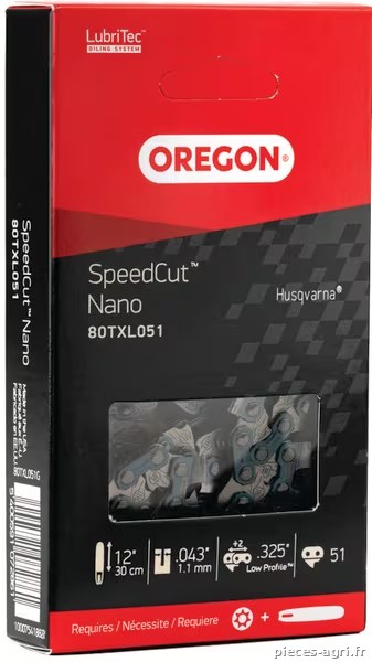 Chaîne de scie .325, 51 DL, 12" Speedcut™ Nano, Oregon · réf. 80TXL051E