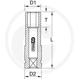 KS Tools Jeu dlles chocs p. jan. alu 1/2", 19mm · réf. 7885151075