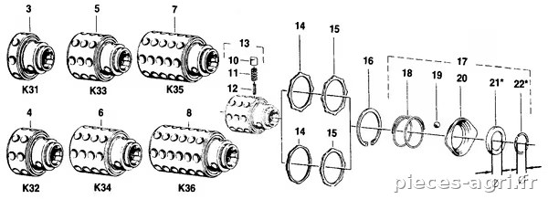 Mâchoire d’embrayage K36B, W2300/P300/W300E Walterscheid vue 4