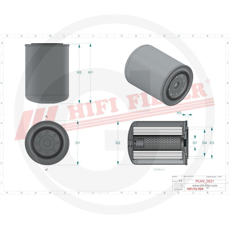 HIFI Filtre à huile hydraulique/transmission · réf. 5672115