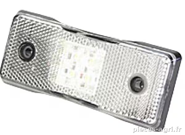 Feu de gabarit LED rectangle blanc vue 2