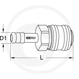 KS Tools Coupleurs en laiton, Ø13mm · réf. 7885153488
