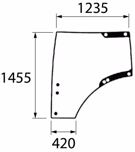 Vitre de porte gauche · réf. L212967KR