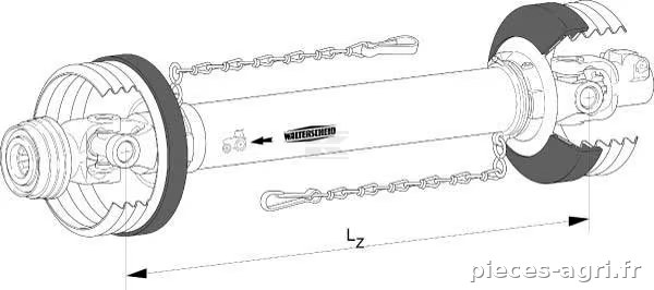 Arbre de transmission W2100 L : 685mm, Walterscheid vue 2