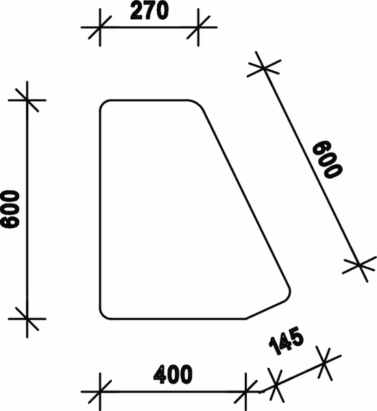 Vitre de porte inf. · réf. D7758