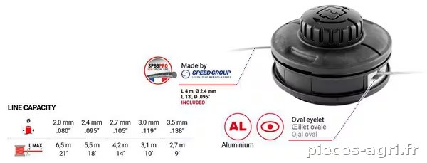 Tête de coupe "EASY Work" 4 1/4" MD M10x1 LH F/M12x1.50 LH F, EW109 vue 3