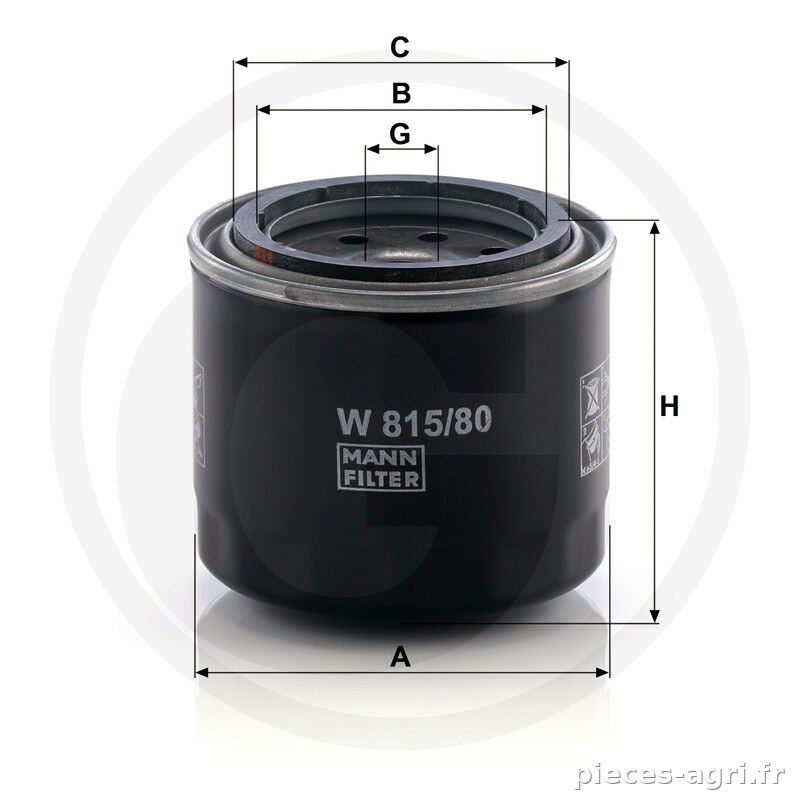 MANN FILTER Filtre à huile moteur vue 3