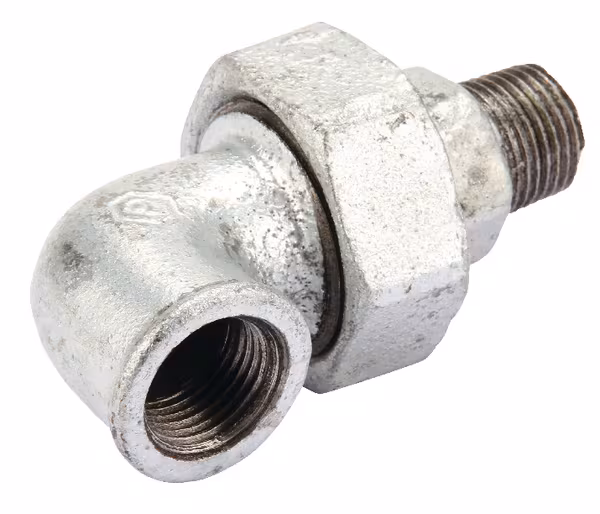 Raccord 90° zingué F/M 1/2" · réf. FG9712