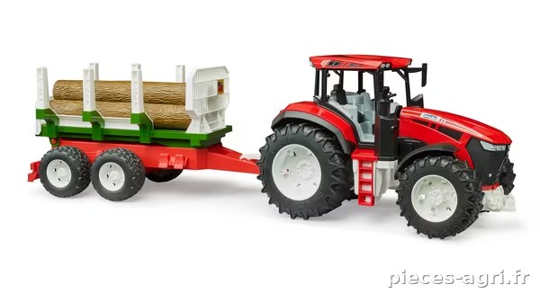 Tracteur avec remorque forestière · réf. U03453