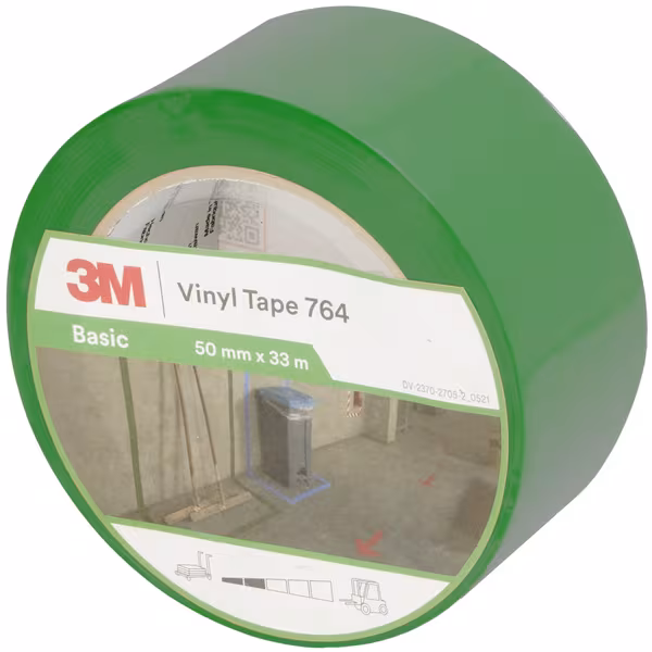 Ruban adhésif en vinyle 764, vert, 50mm x 33M · réf. 7100260280