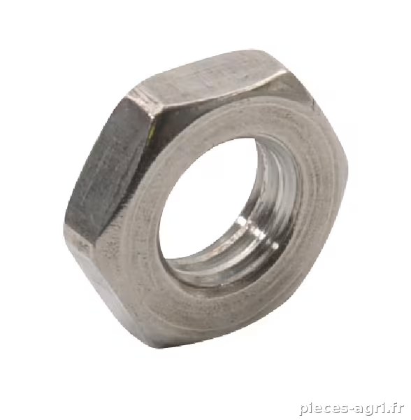 Écrou hexagonal bas DIN439 M10x1.00 acier inoxydable A2 Kramp · réf. 439B101RVSP001