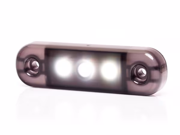 Feu de gabarit avant LED, blanc, rectangulaire, 12-24 V, 84 x 24 x 10,4 mm · réf. LA30098