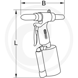 KS Tools Riveteuse pneumatique, 2,4 - 4,8 mm · réf. 7885153102