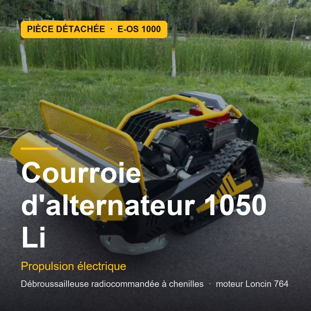 Courroie d'alternateur 1050 Li pour E-OS 1000 · réf. ALTERNATOR-BELT-1050-LI